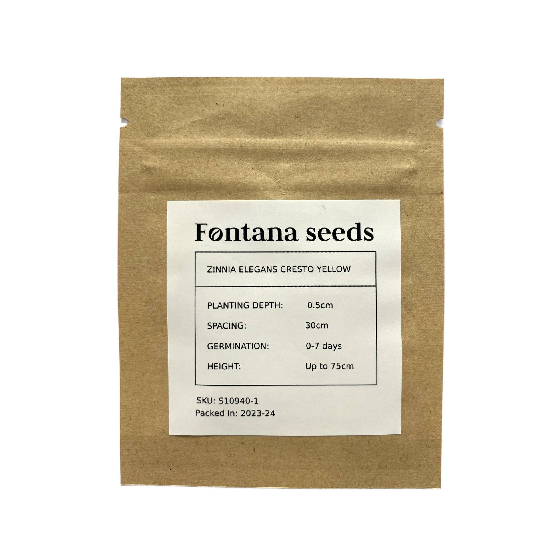 Yellow Zinnia Seeds - cresto