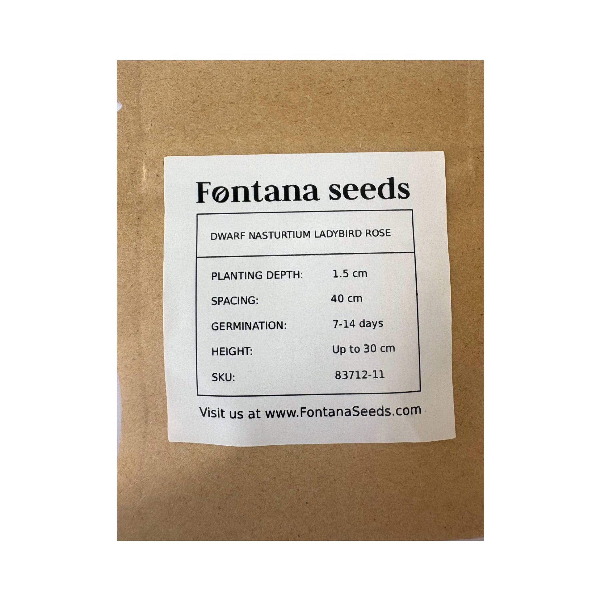 Dwarf Nasturtium Ladybird Rose Seed