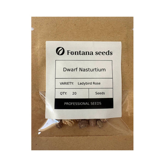 Dwarf Nasturtium Ladybird Rose Seeds