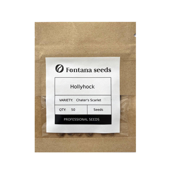 Hollyhock Chaters Scarlet Seeds Pack