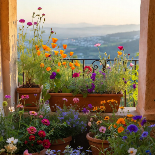 Mediterranean Balcony Flowers – April Sunset Mix