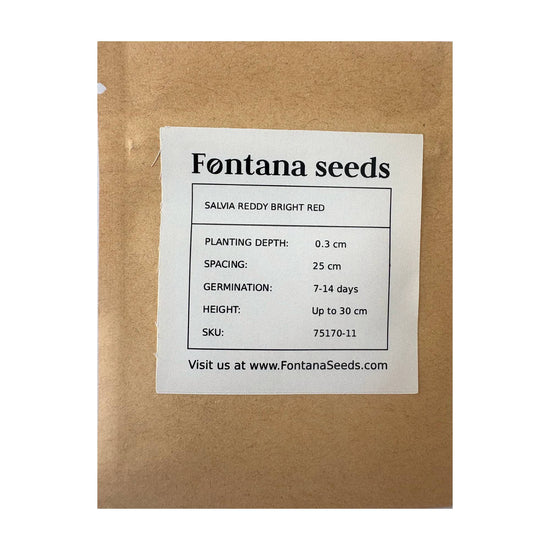 Salvia Reddy Bright Red Seed Package