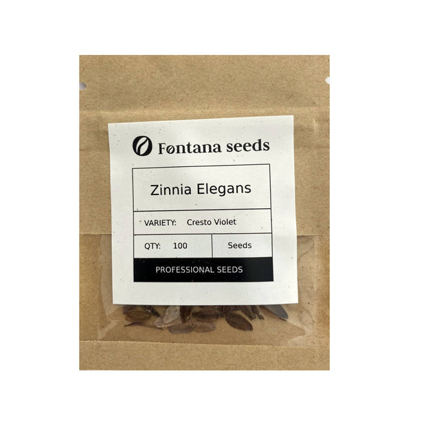 Zinnia Elegans Seed - Cresto Violet