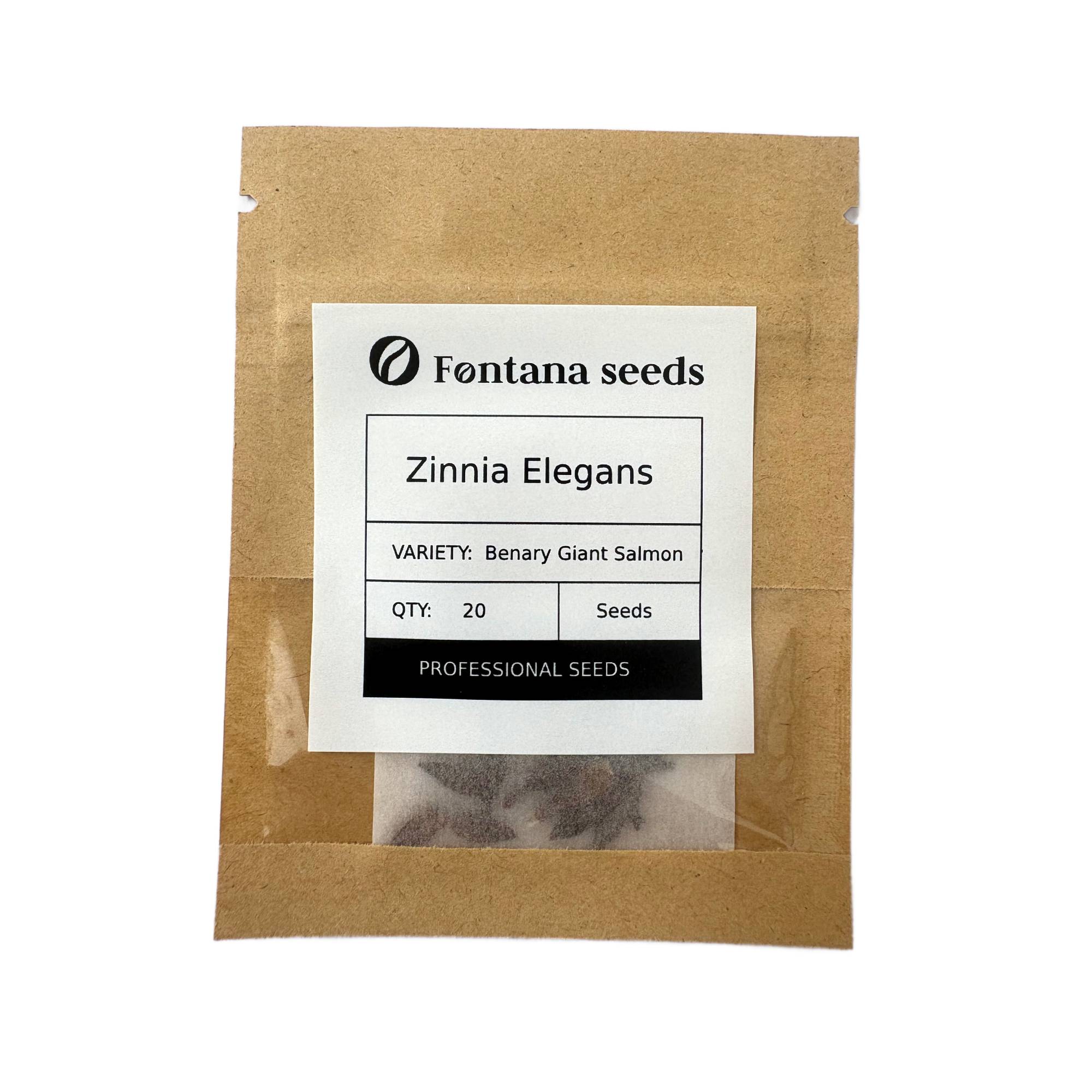 Zinnia Gigante: Benary Salmon Rose | Fontana Semillas – Fontana Seeds