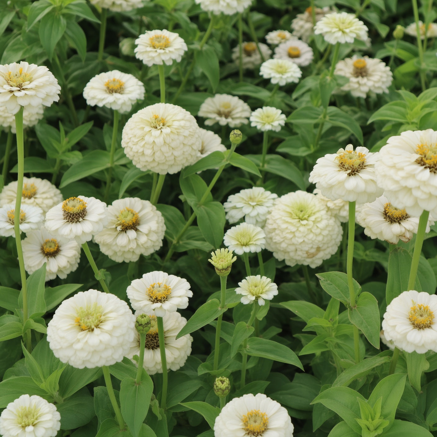 Zinnia Oklahoma White Seed